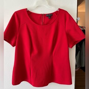 Forever 21 Plus Size 2X Red Peplum Top